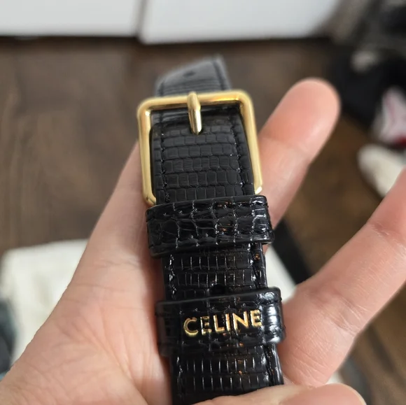 Celine Medium Triomphe Shoulder Bag Lizard - Picture 15 of 15